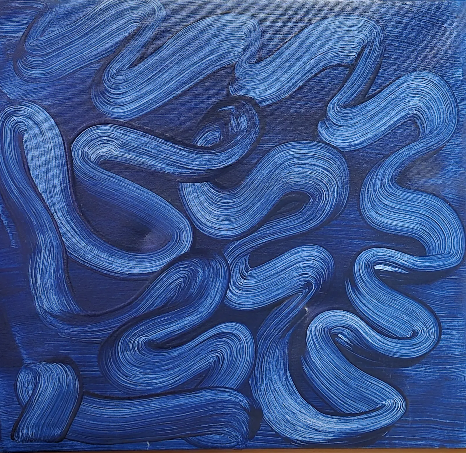 Akrylmålning Waves thick av Rosalee Chaffey