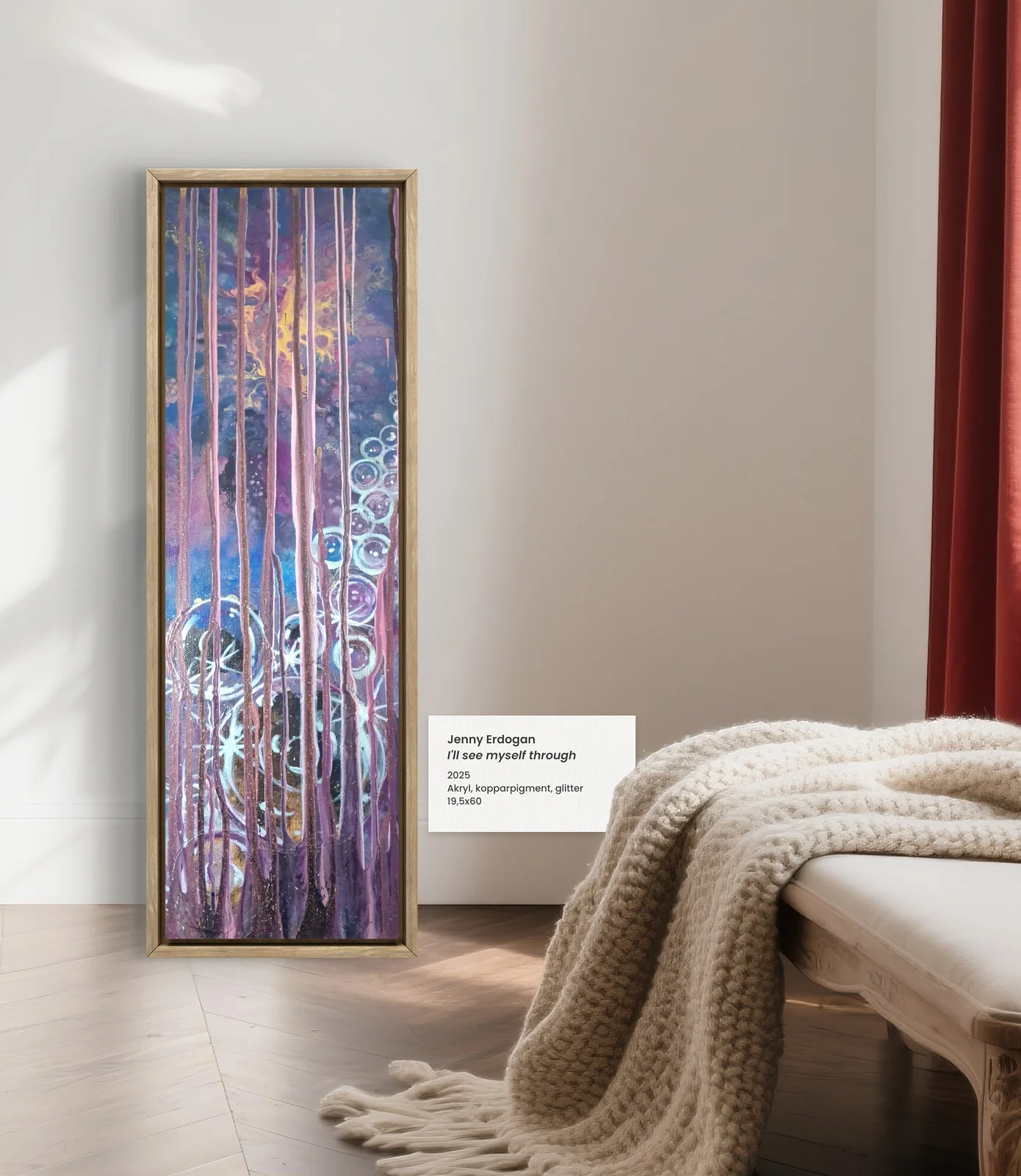 Akrylmålning I see myself through av Jenny Erdogan