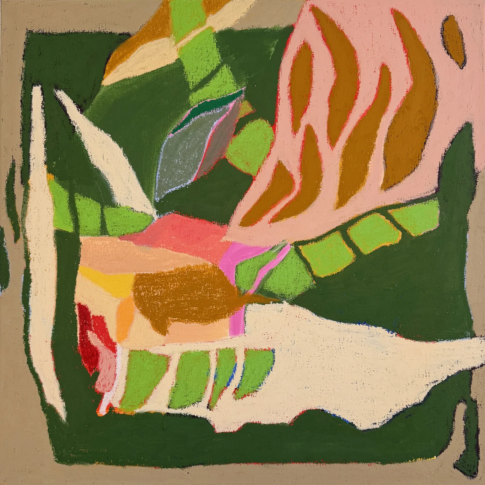 Oljemålning Green Fingers av Anna Forster