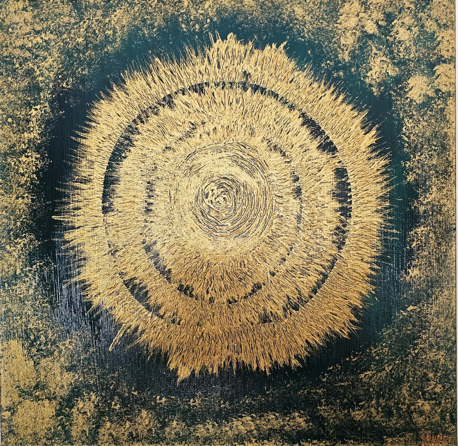 Akrylmålning Pengarnas  skamlösa charm av Lousine Grigorian