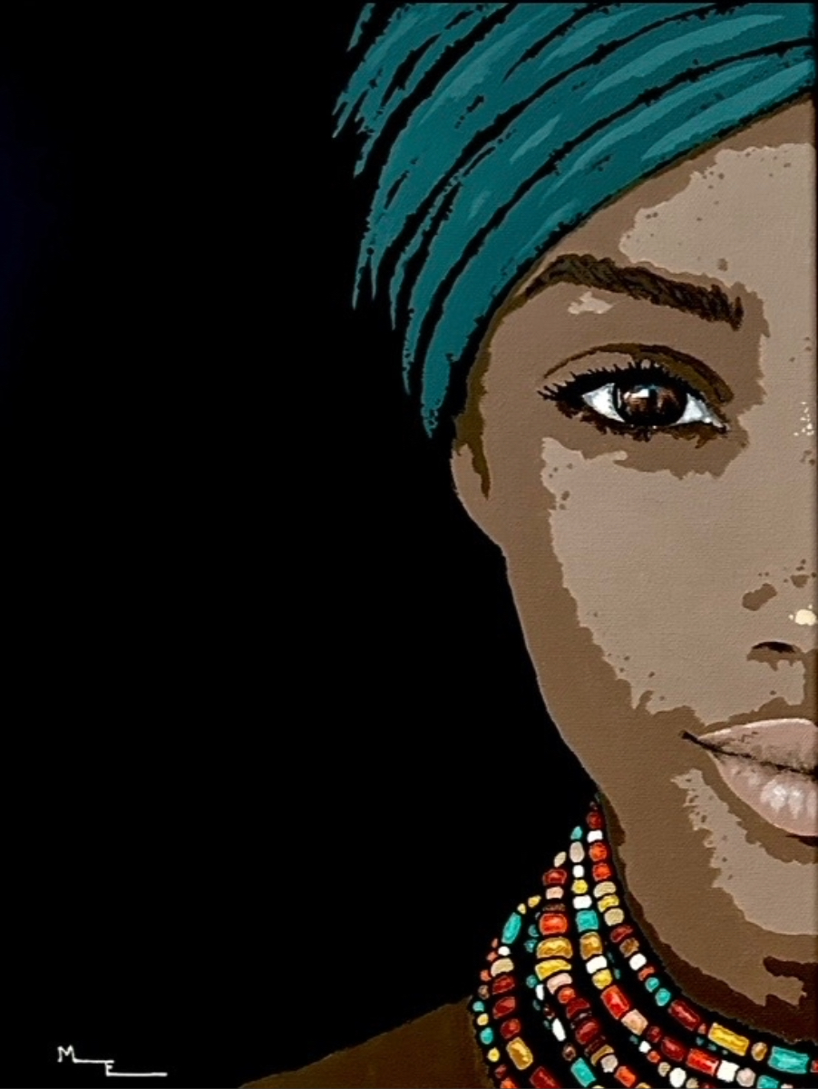 Akrylmålning DOUBLE TROUBLE 1 av Maria Elneskog