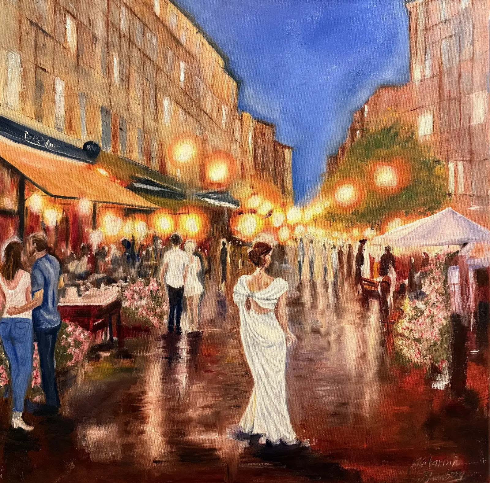 Oljemålning Rörstrandsgatan av Katarina Blomberg