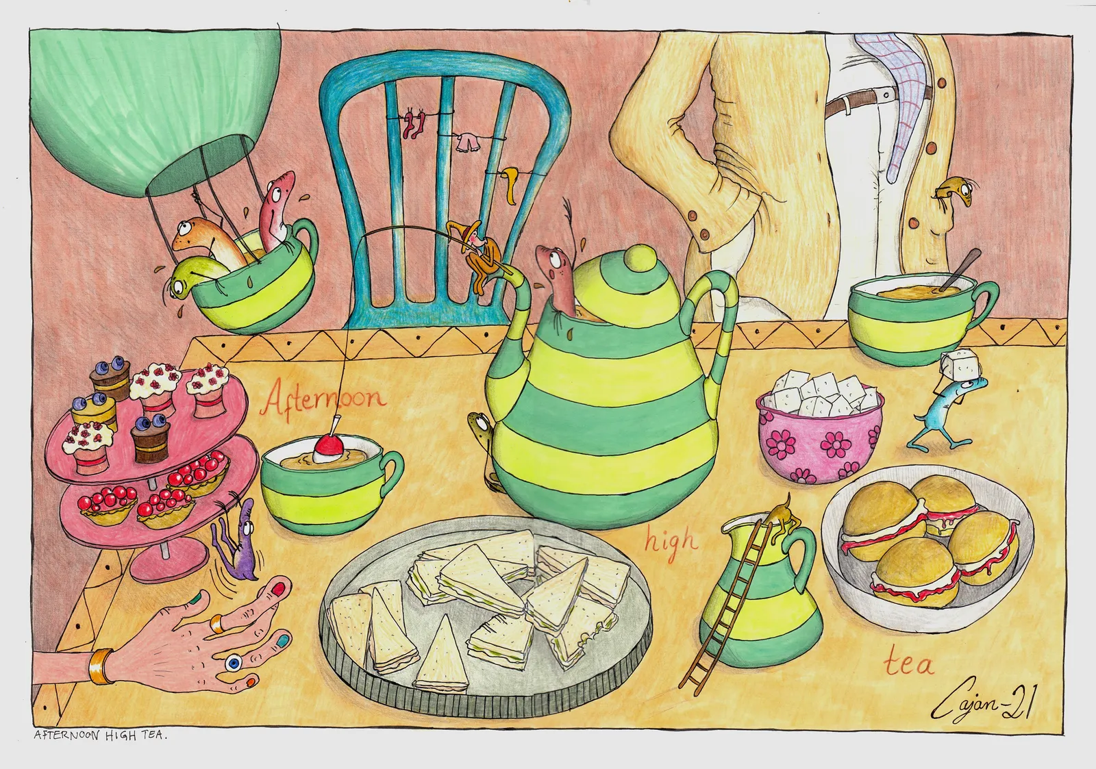 Afternoon hight tea av Carina Cajan Jansson