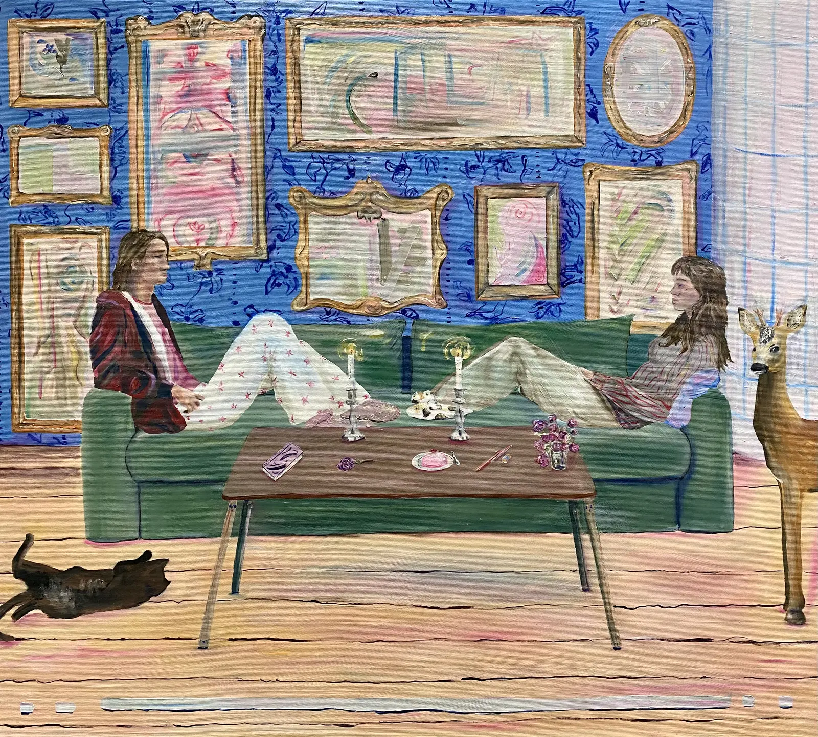 Oljemålning Rådjur av Judith Palm