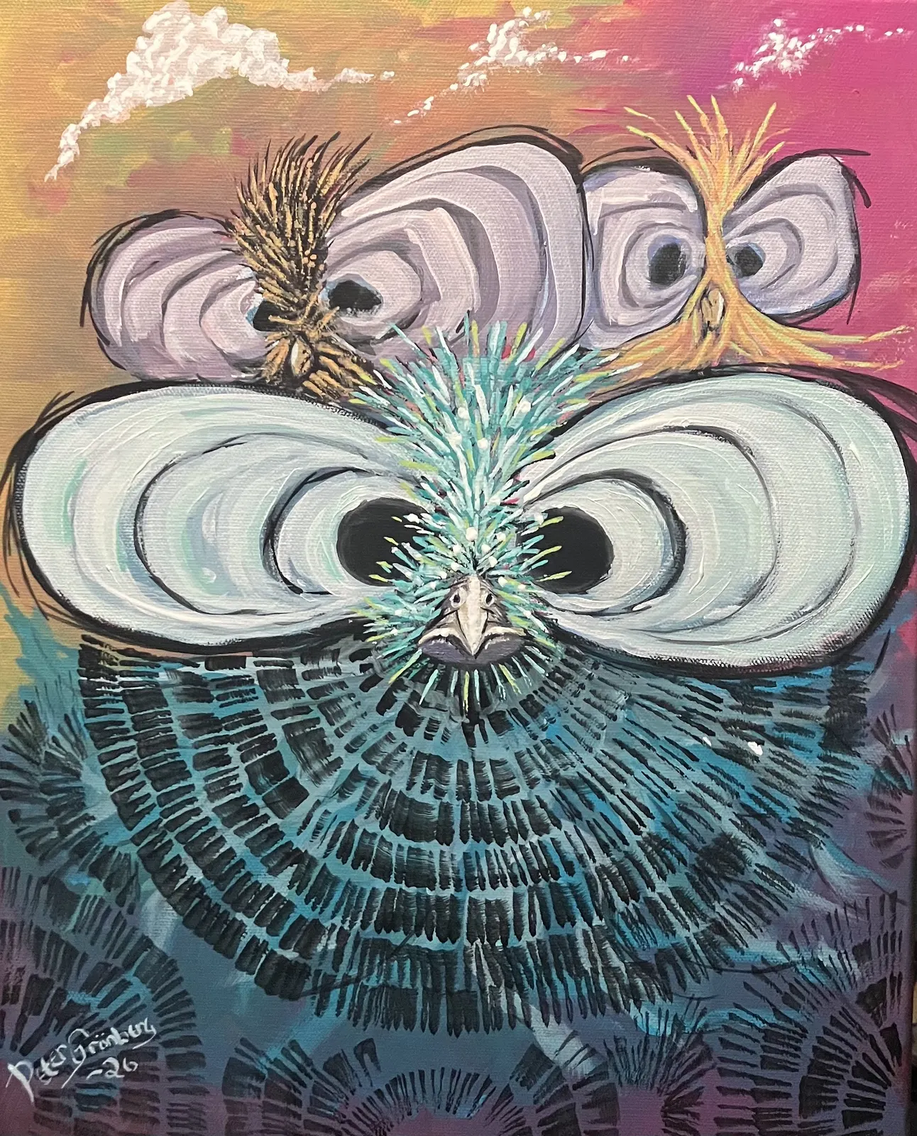 Akrylmålning av Peter Grönberg