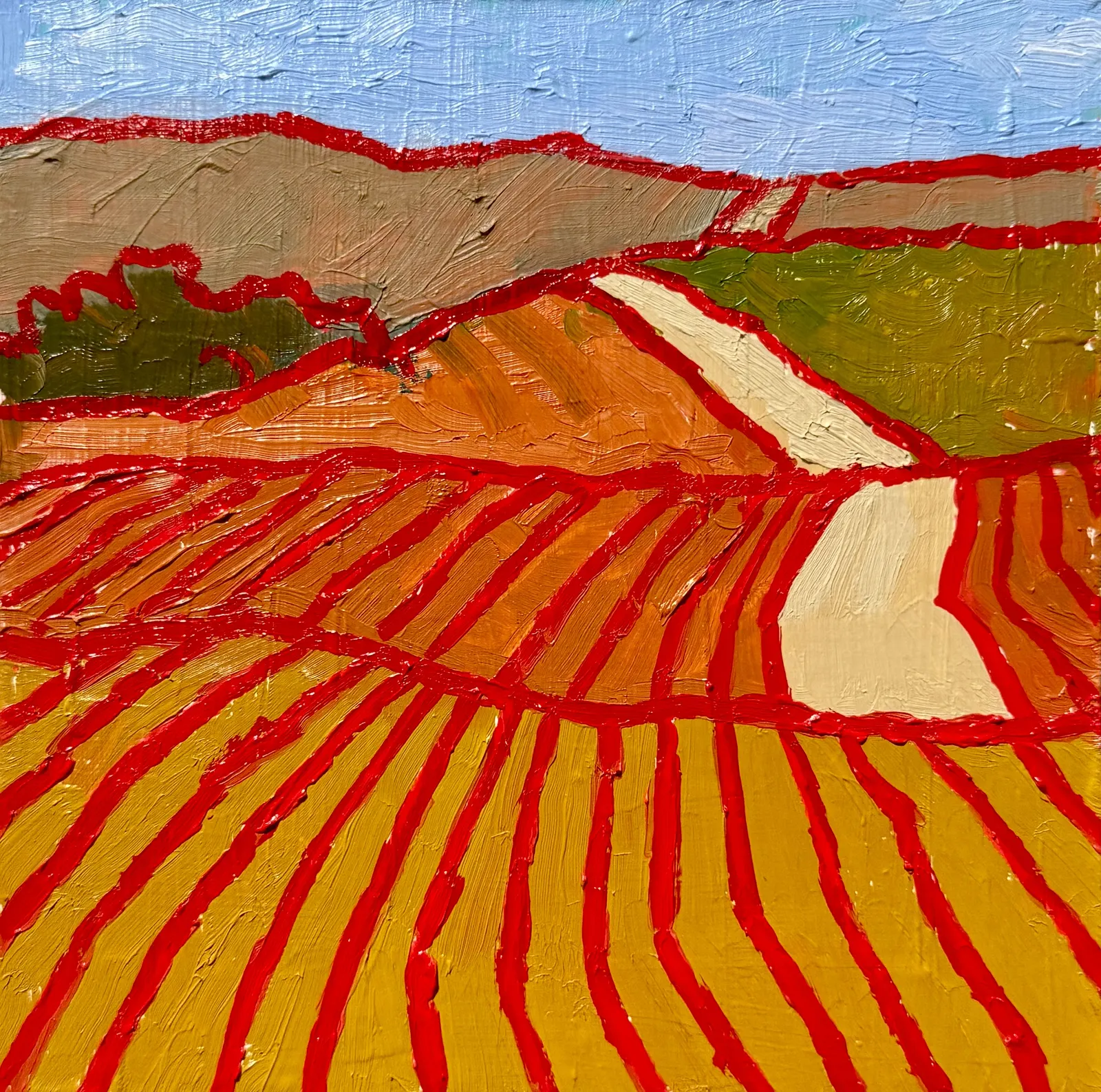 Oljemålning Landskap miniatyr av Ekaterina Dutkevich