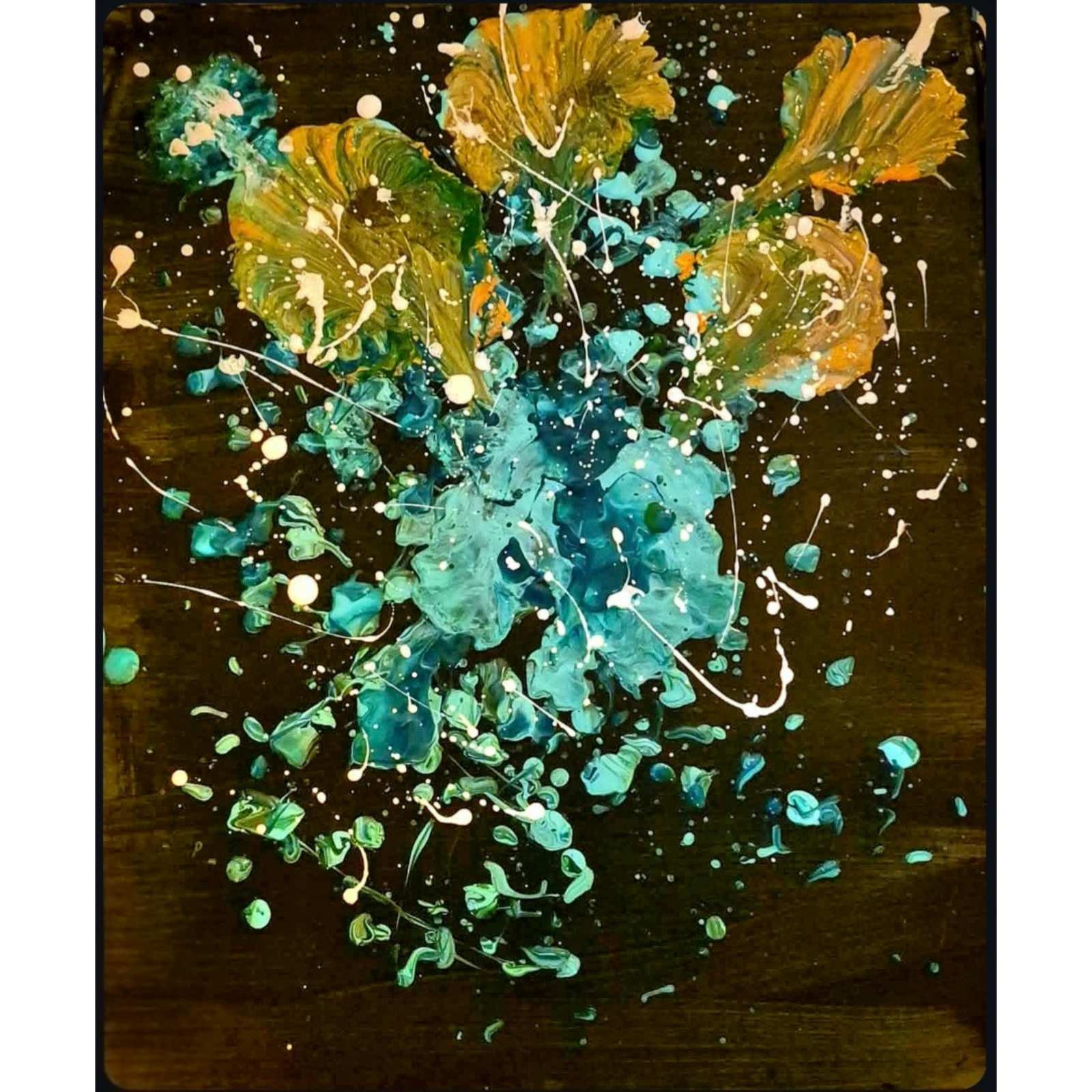 Akrylmålning Endorfi av Paulina Hamrin