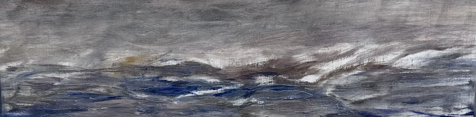 Oljemålning Issprickning av Sara Tebelius