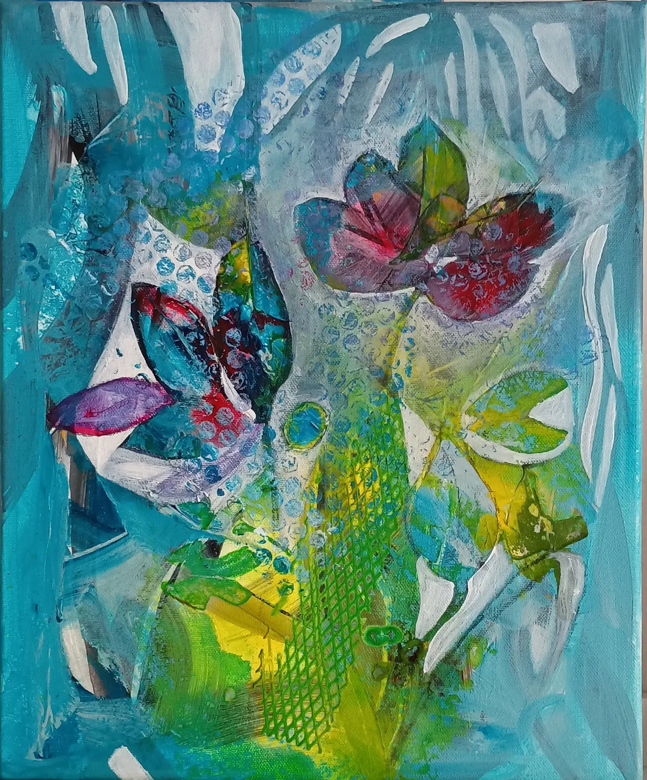 Akrylmålning Snösmältning av Agneta Nihlfors