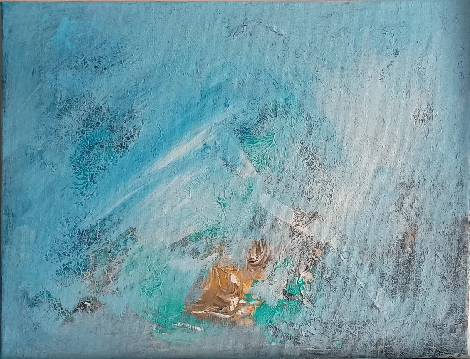 Akrylmålning Ett gyllene ögonblick av Agneta Nihlfors