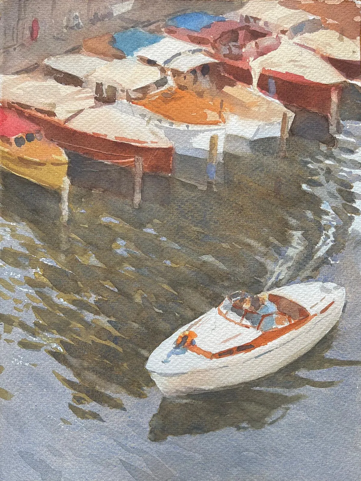 Akvarell Pålsundet av Nils Danielsson