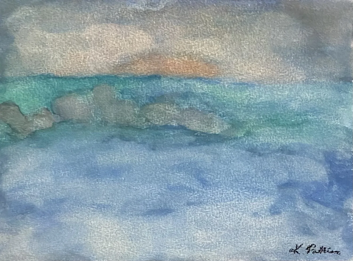 Akvarell Key West Sunset av Kicki Pallin