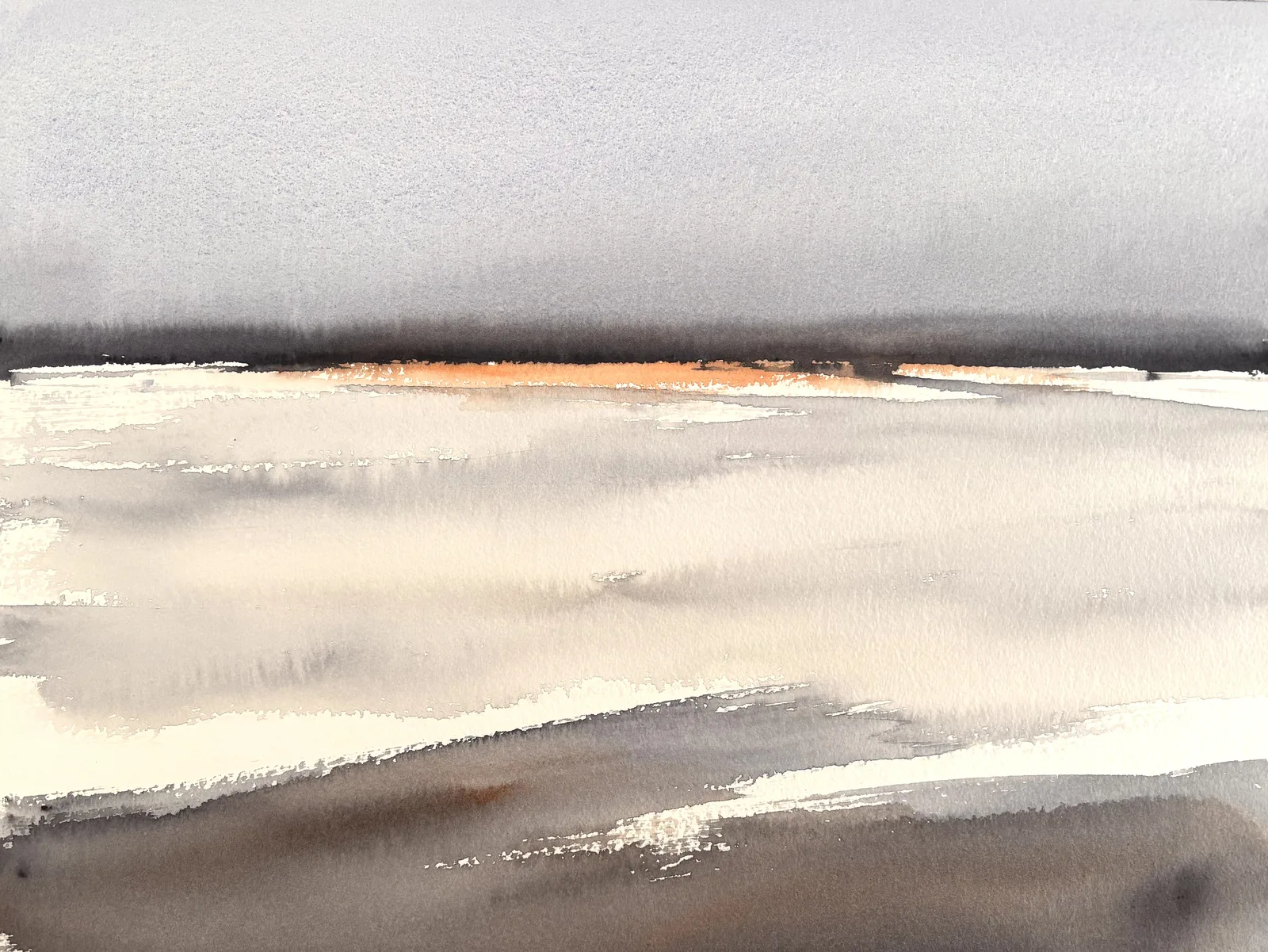 Akvarell Lavender Sky no.4 av Emil Trollklint