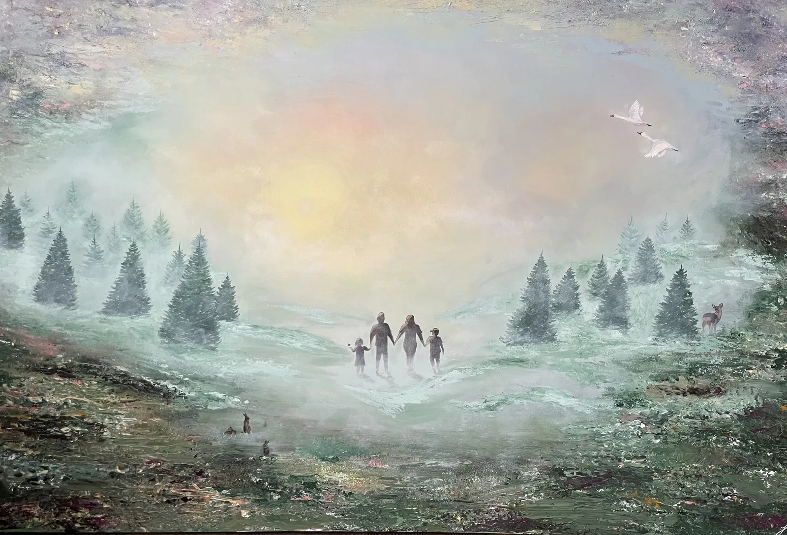 Akrylmålning Sofias dröm av Johanna Nilsson