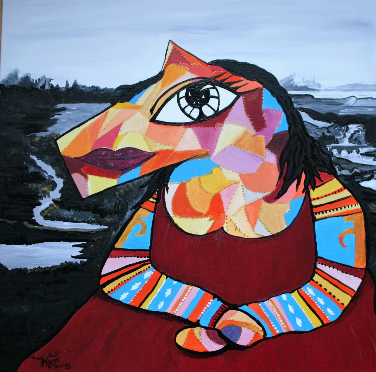 Akrylmålning Dalalisa av Catarina Hjort Tolstoy