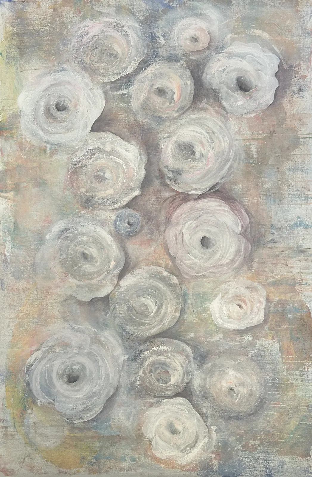 Akrylmålning Violets are Blue av Liane Åsberg