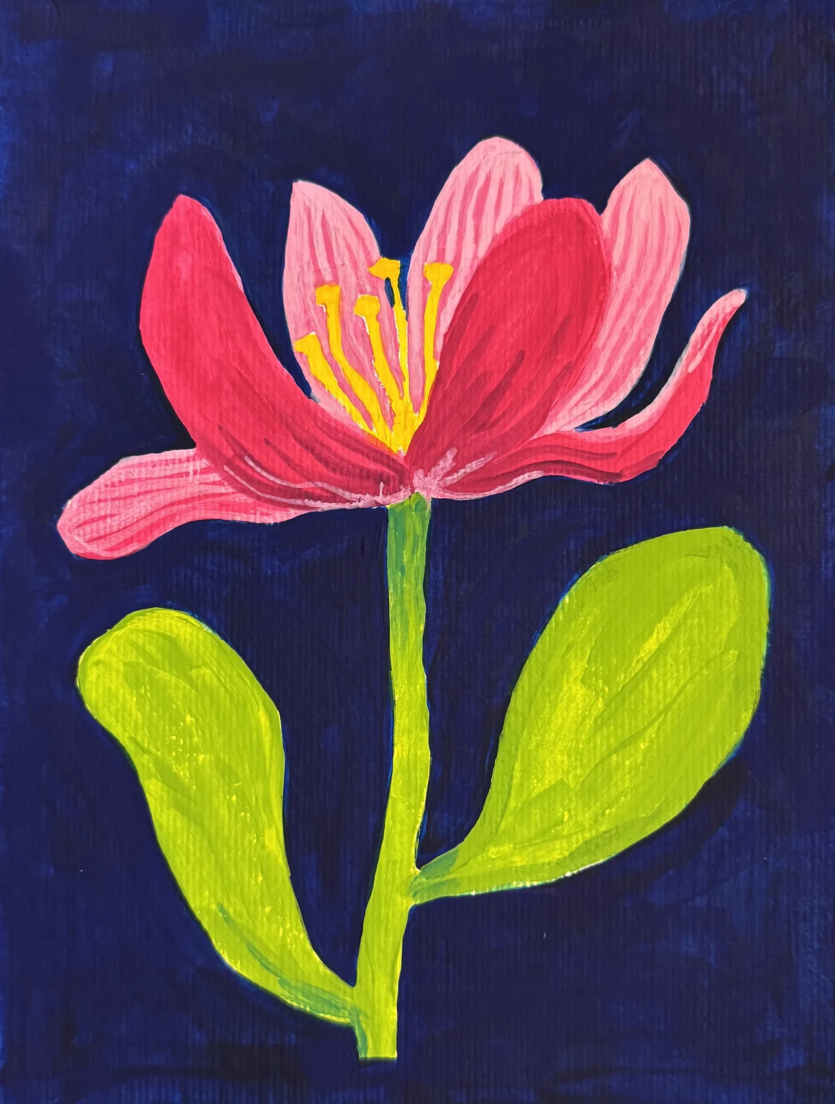 Akrylmålning Blomma miniatyr av Ekaterina Dutkevich