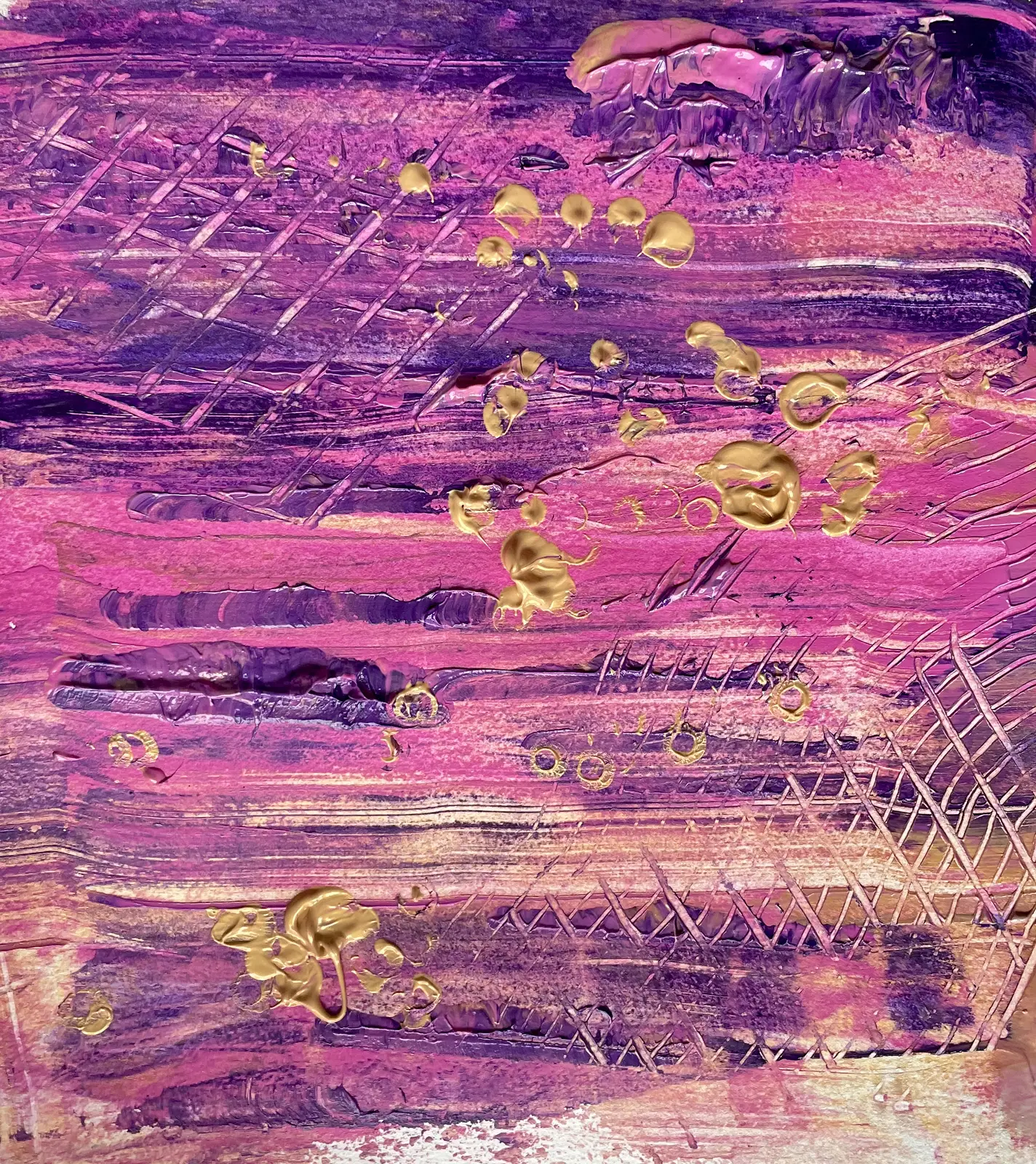 Akrylmålning Purpur av Gunilla Tuvin