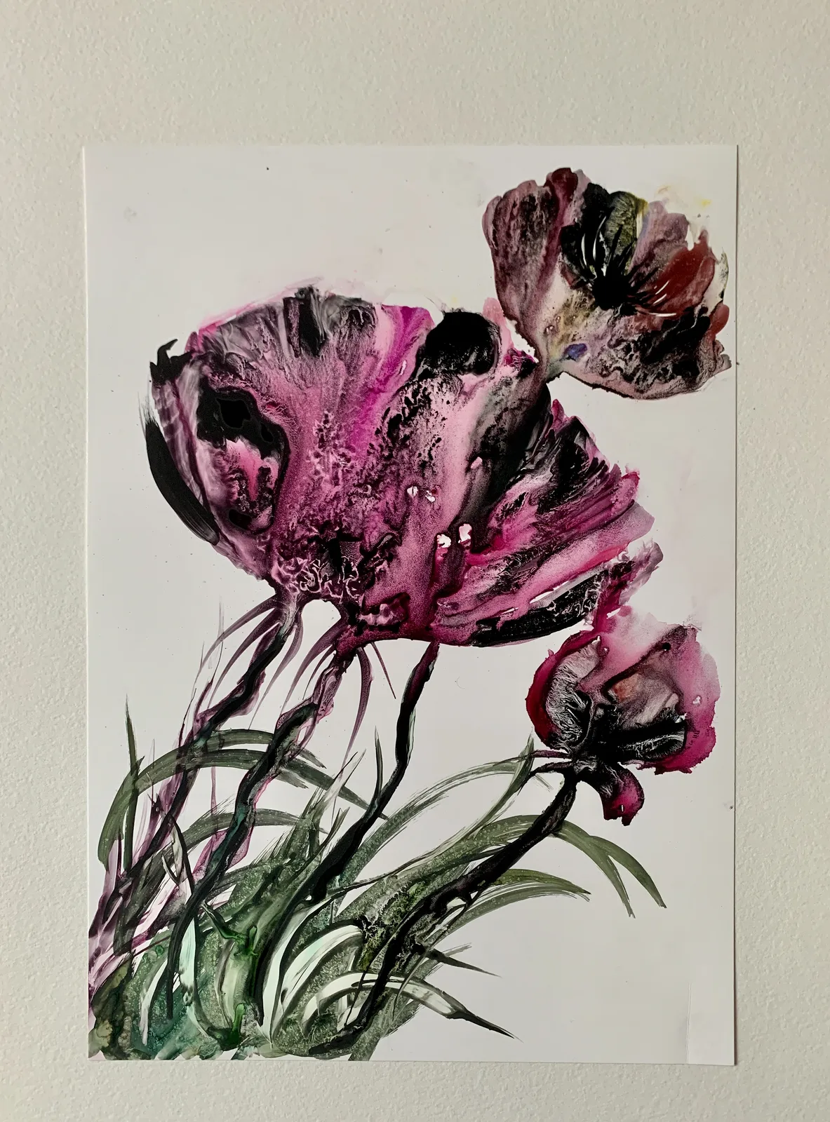 Akvarell Dreaming in pink. av Annelie Wadin
