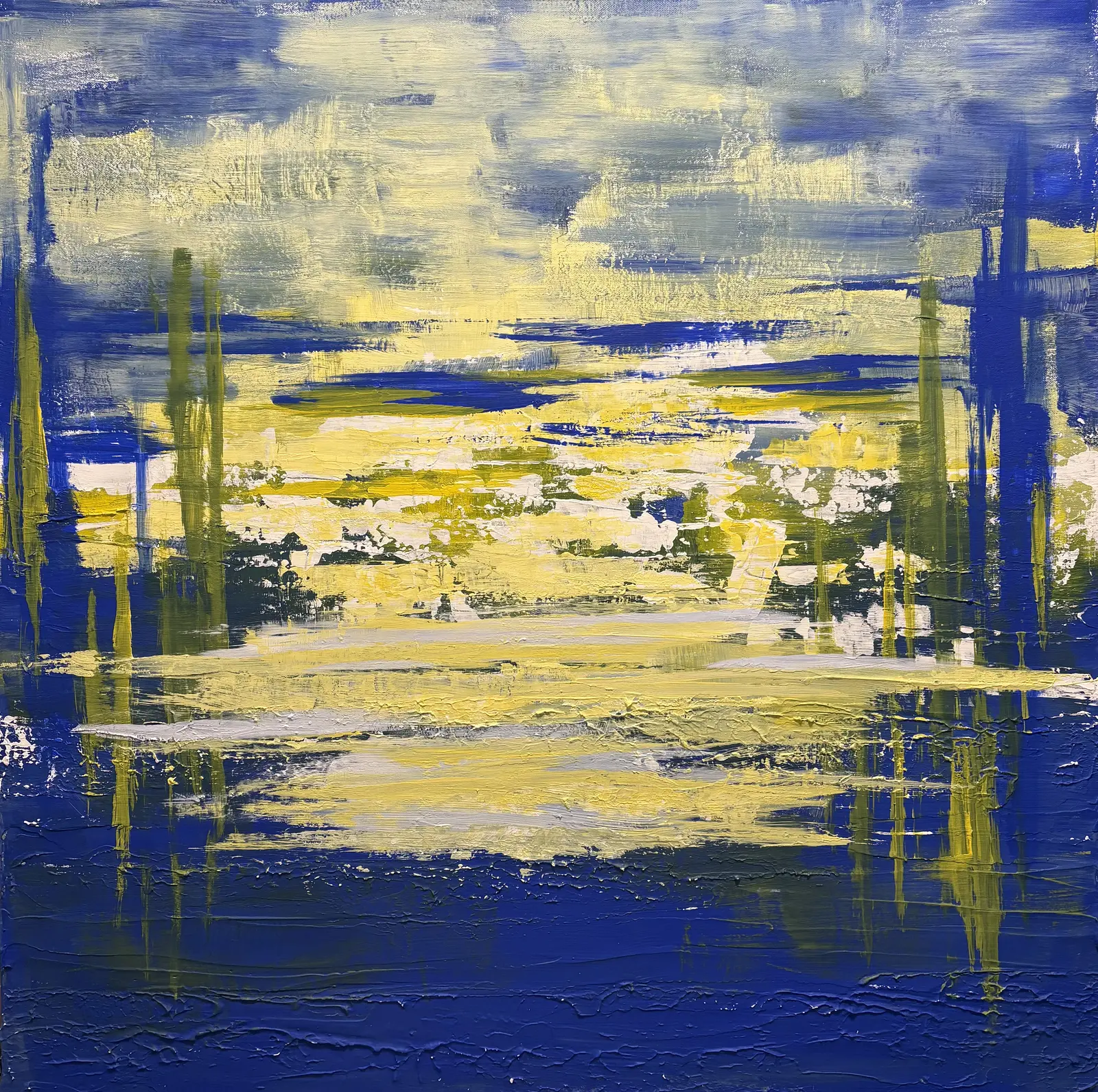 Akrylmålning The lake av Julia Linder