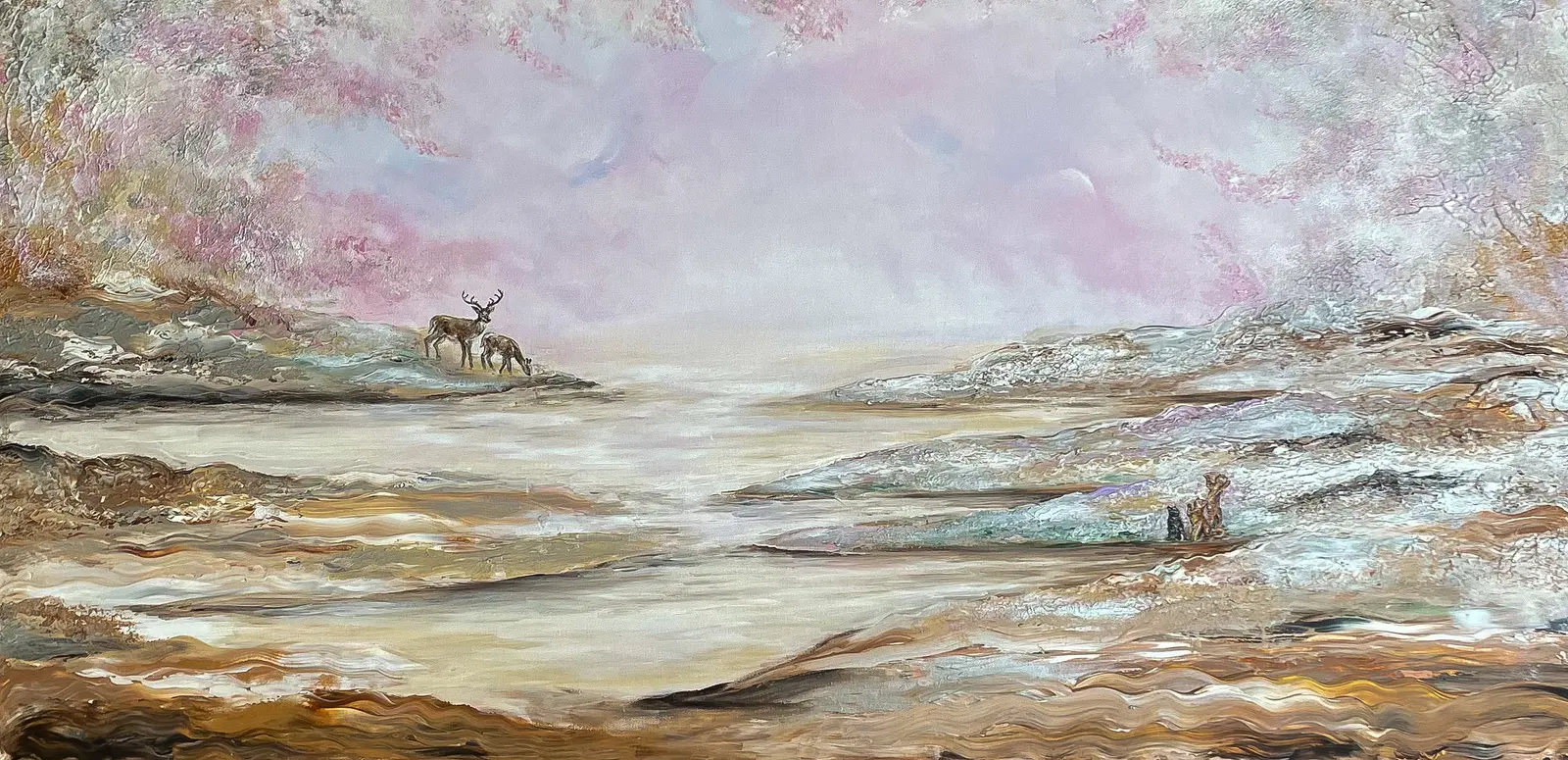 Akrylmålning De som stannar i hjärtat av Yulia Fatkullina