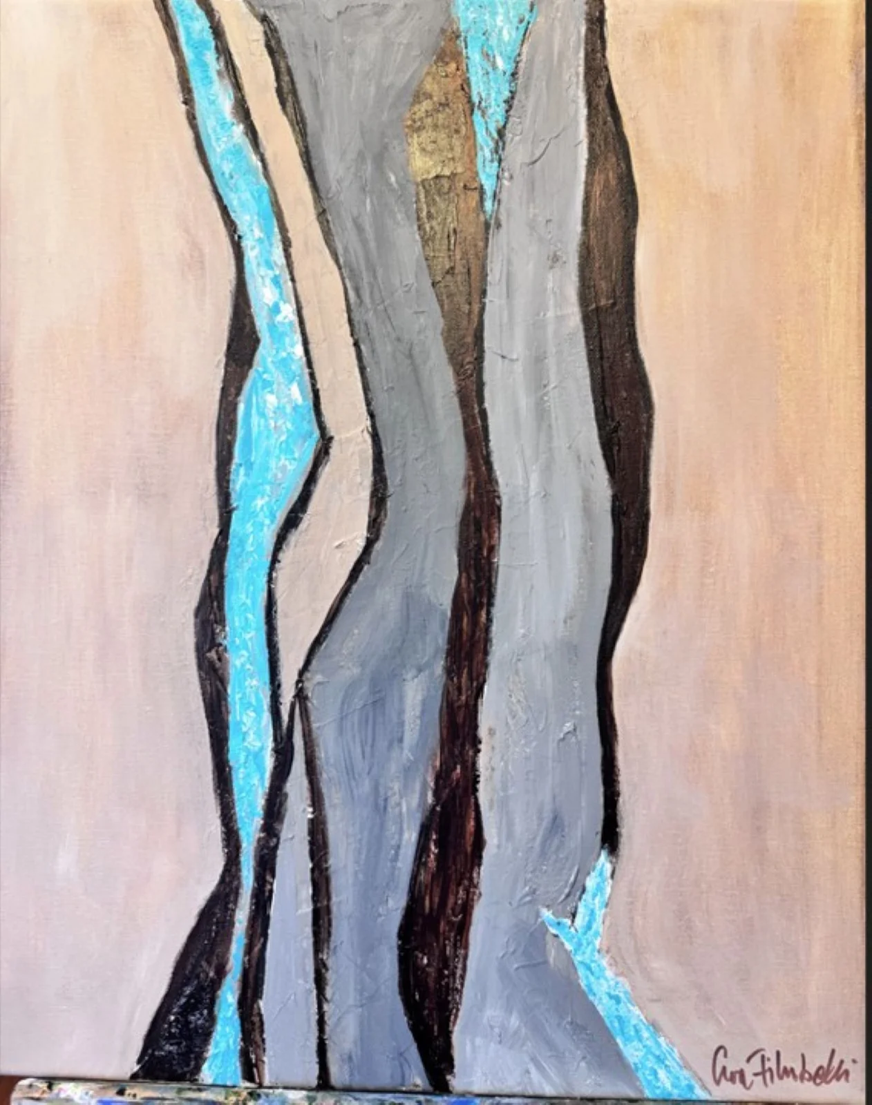 Akrylmålning Barnet av Eva Filubelli