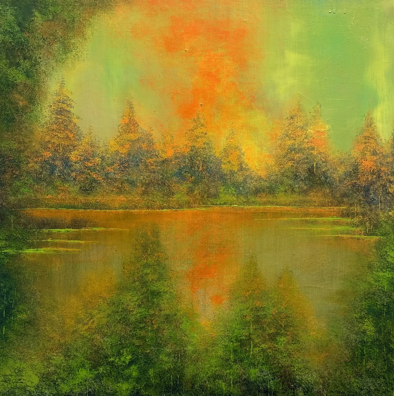 Akrylmålning Naturens egen färgexplosion av Stefan Ståhl