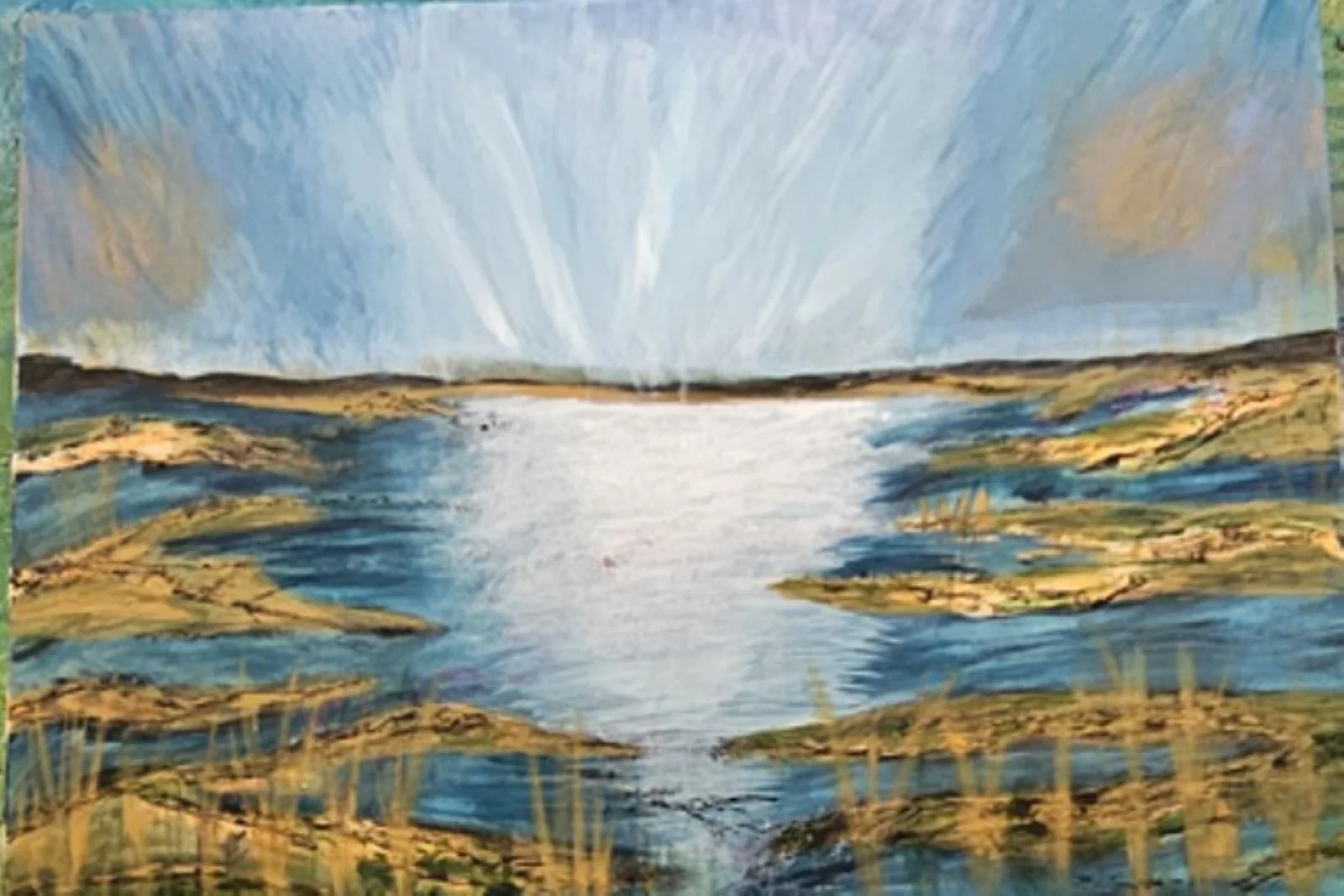 Akrylmålning Vid vattnet av Eva Filubelli