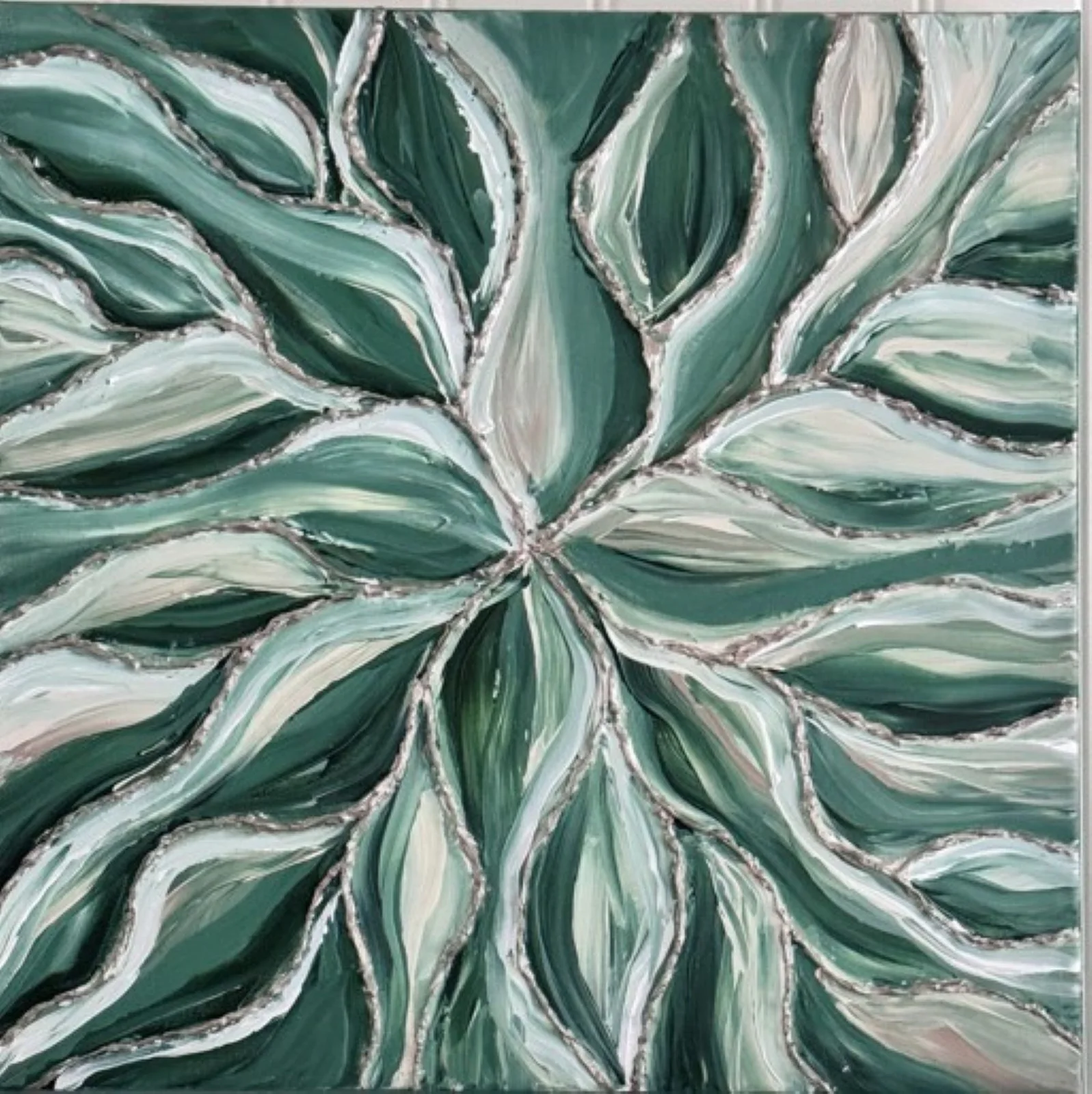 Akrylmålning De gröna bladen av Eva Filubelli