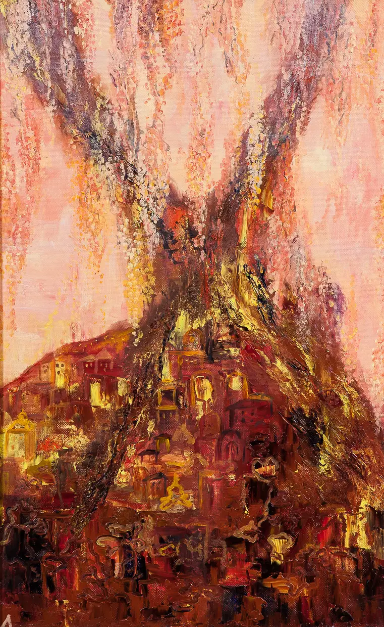 Oljemålning Element earth av Yulia Lyasko