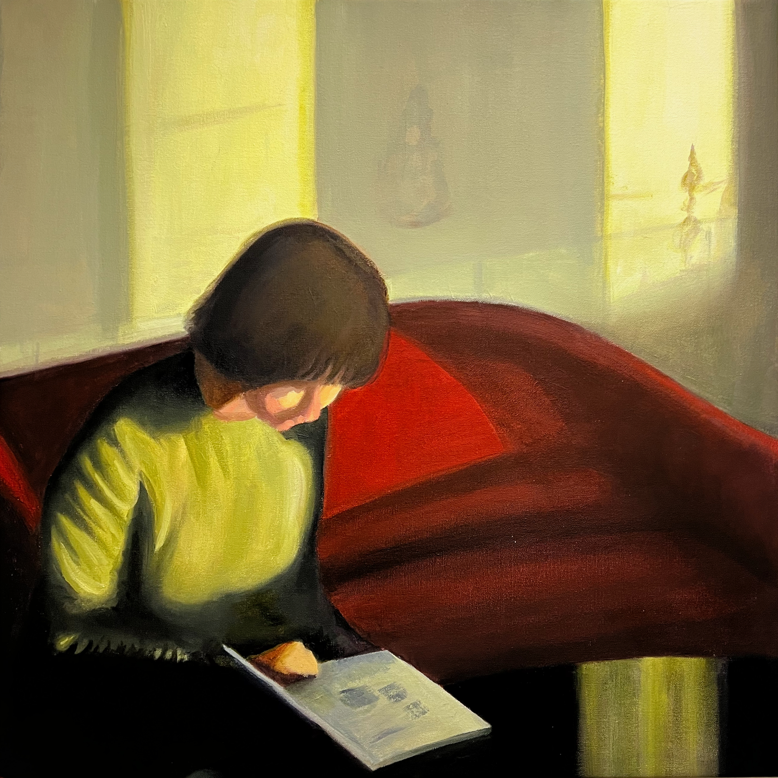 Oljemålning Verandan 1967 av Charlotta Eker