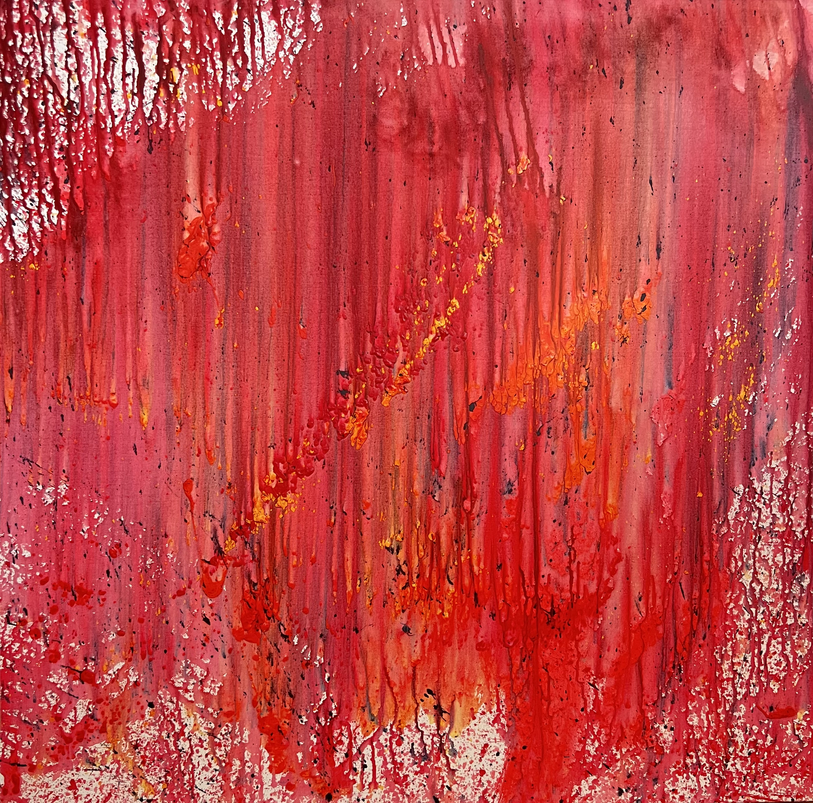 Akrylmålning Embers of Passion av Hanar Baram