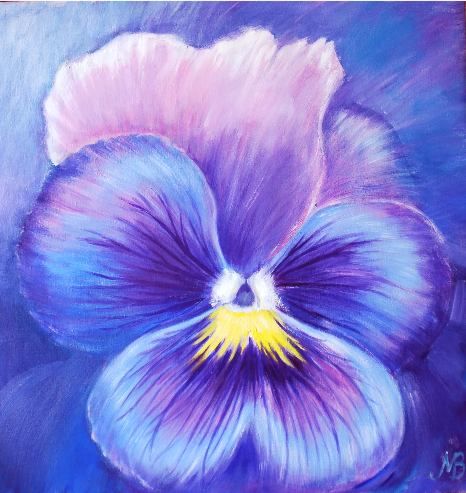 Oljemålning Viola av Marita Bergström