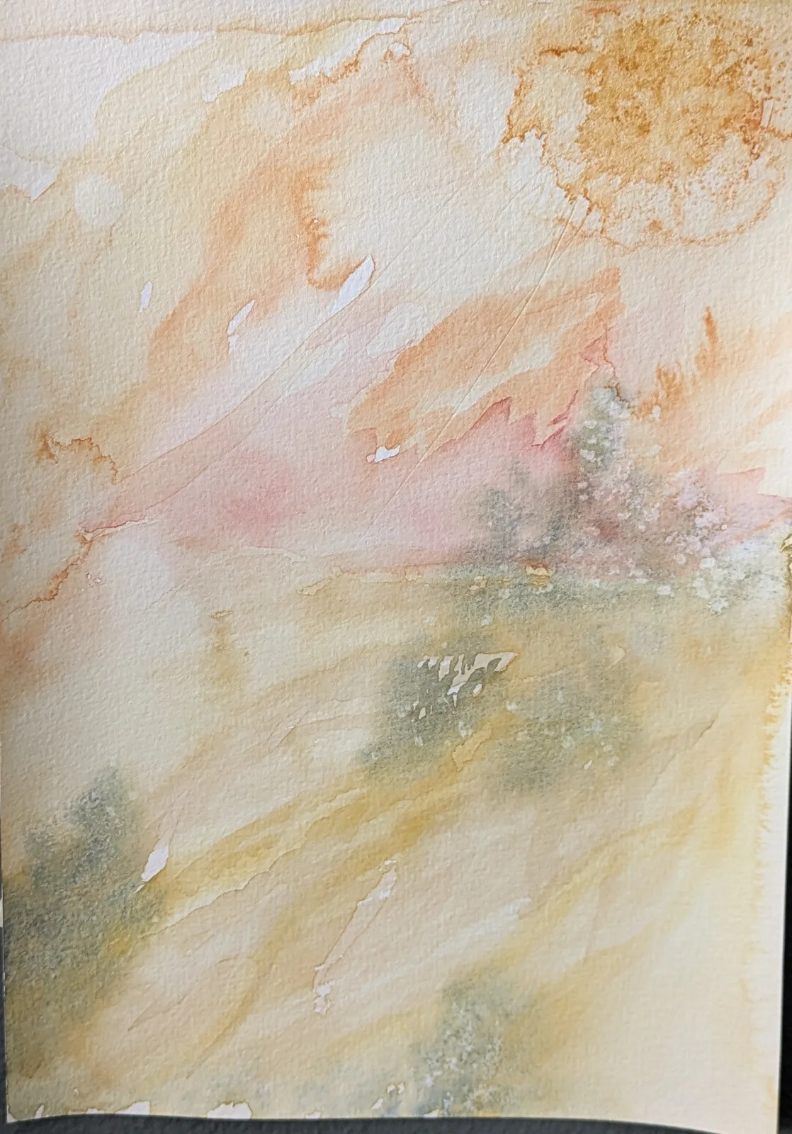 Akvarell Berget står fast av M. Ottosson