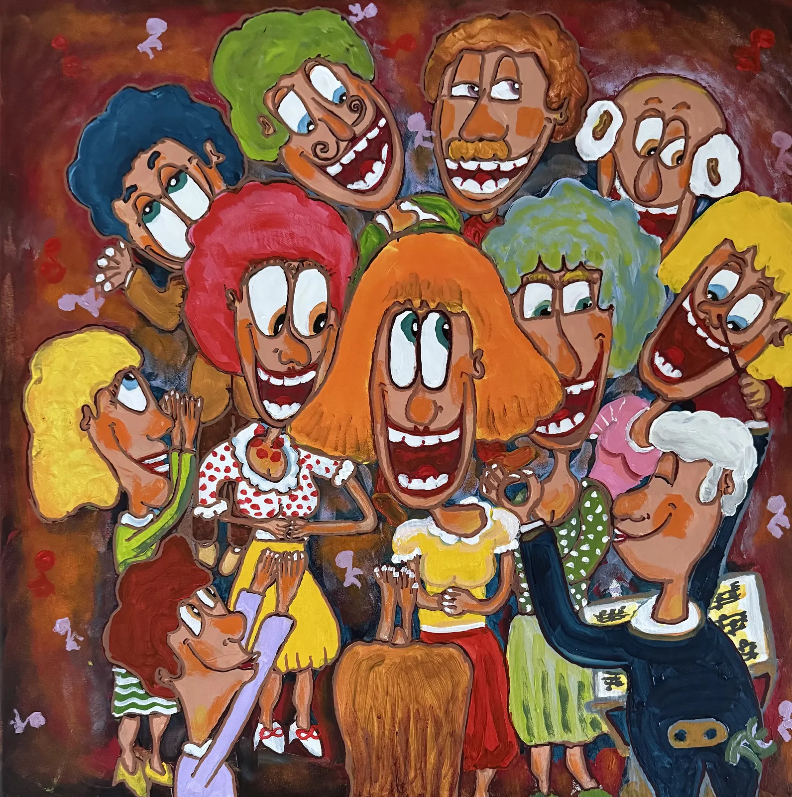 Akrylmålning Kören av Tomas Eriksson