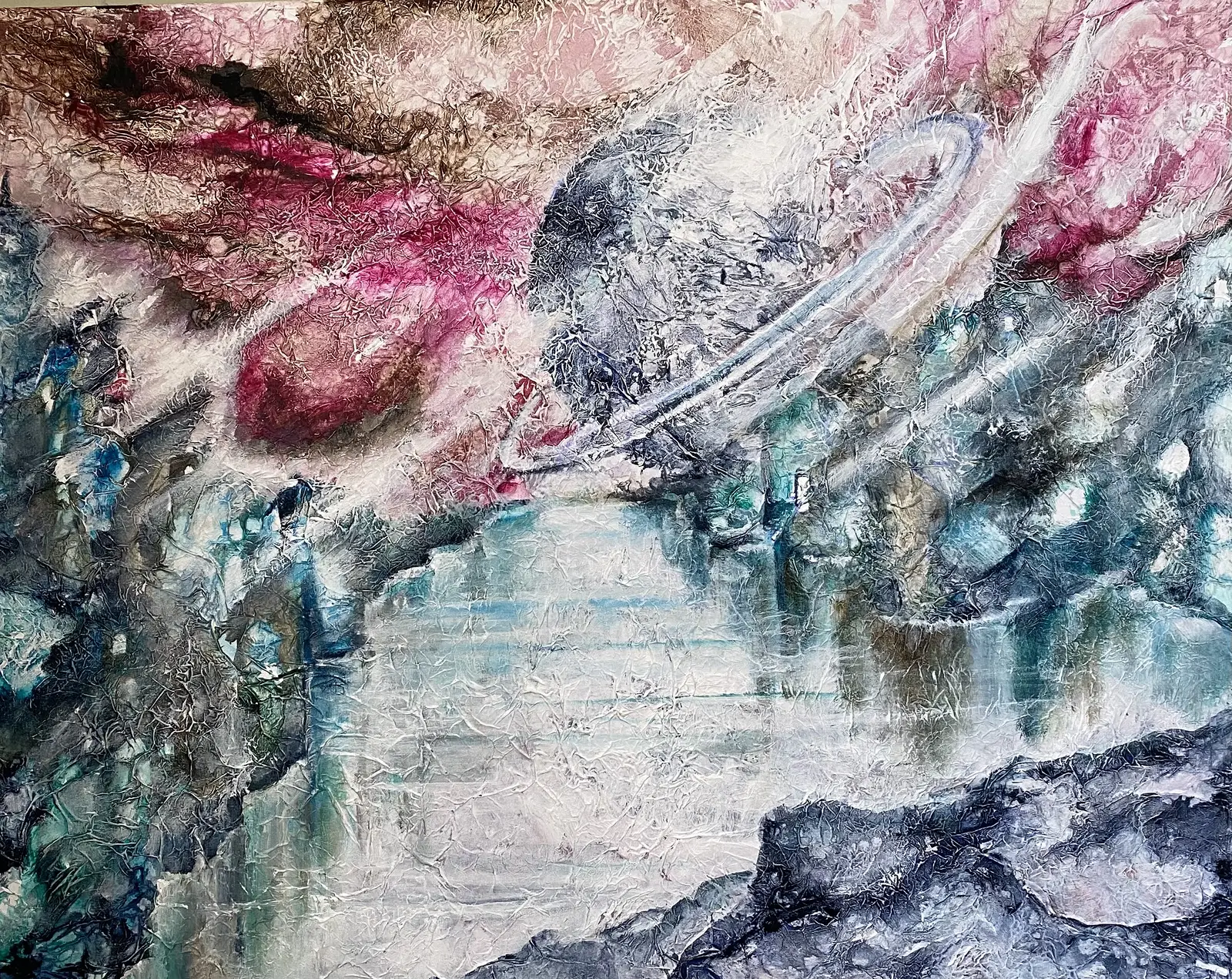 Akrylmålning Melancholia av Cathrine Öberg