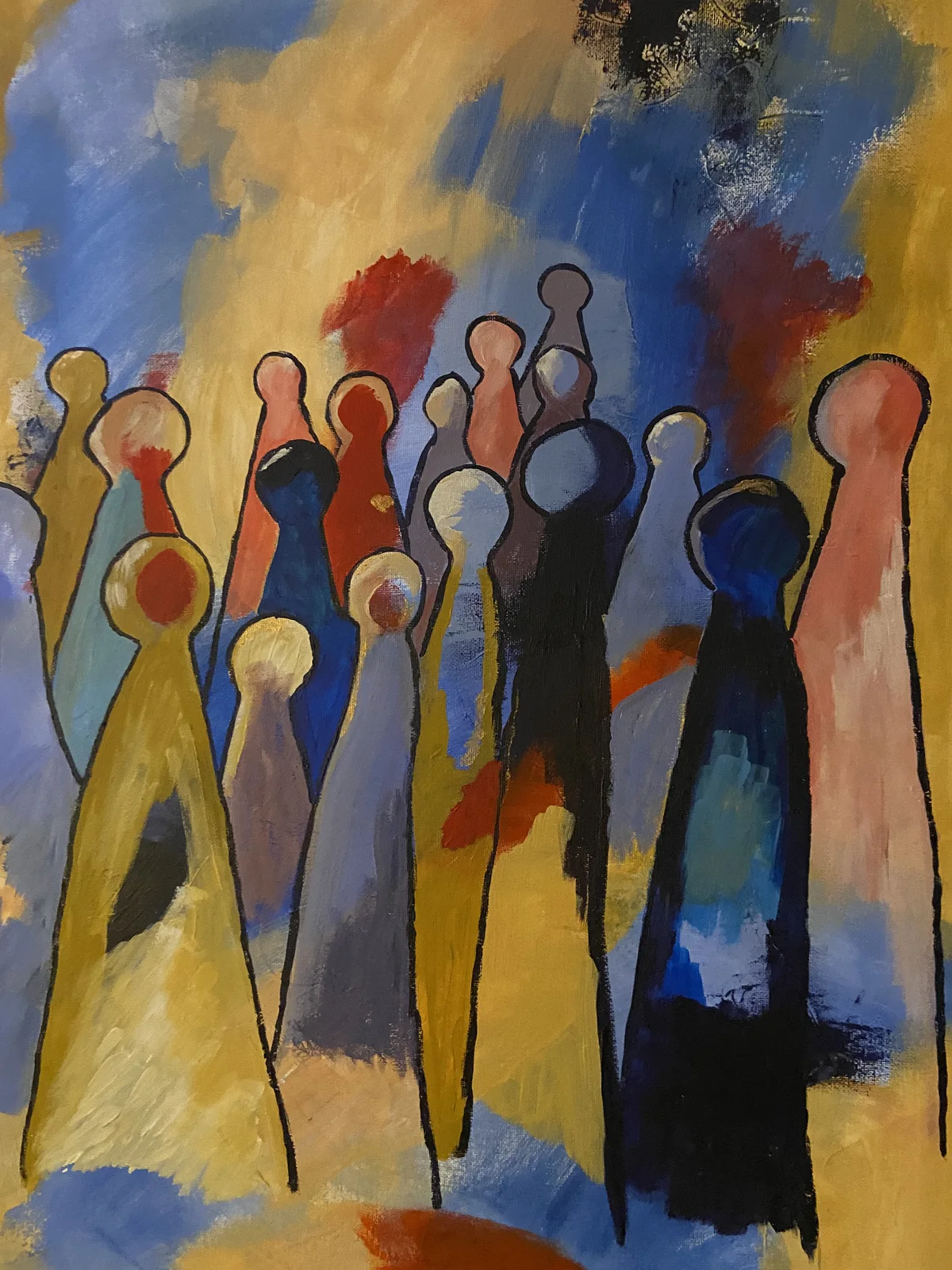 Akrylmålning I väntan på? av Jeanette Wadelius