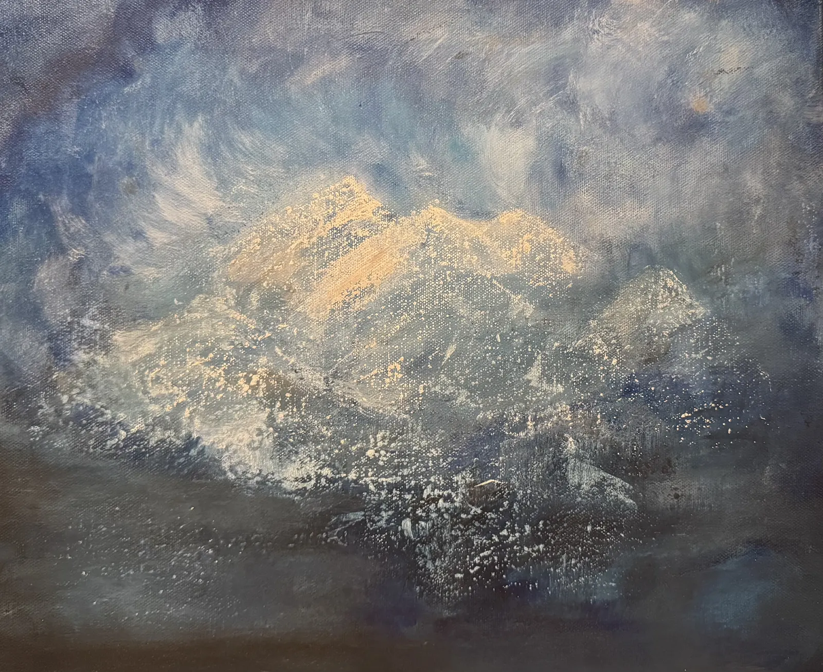 Akrylmålning Silent peaks av Jenny Vessgård