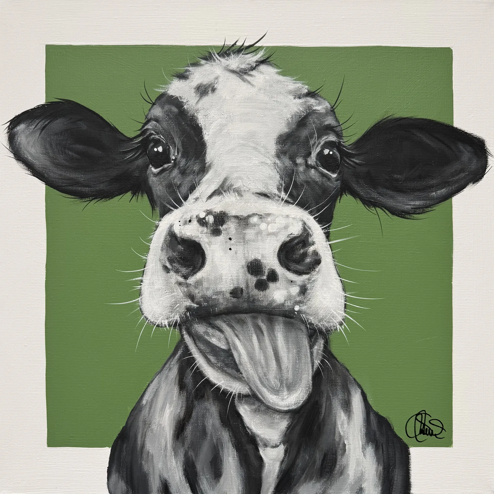 Akrylmålning COW 495 Linnea av Matilda Skoglund