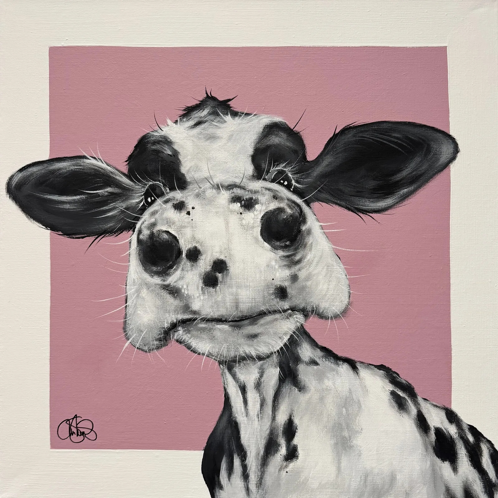 Akrylmålning COW 515 Dimple av Matilda Skoglund