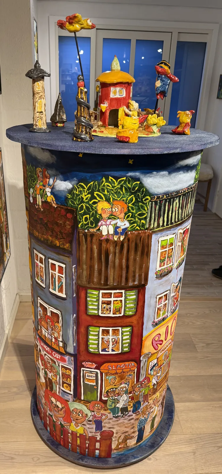 Akrylmålning Karlsson på taket av Tomas Eriksson