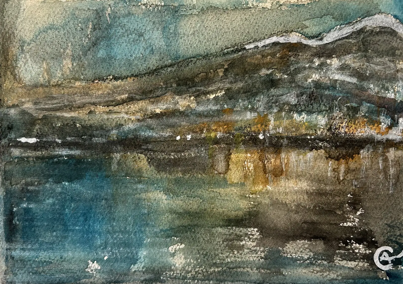 Akvarell Branta Berg av Charlotte Andersson