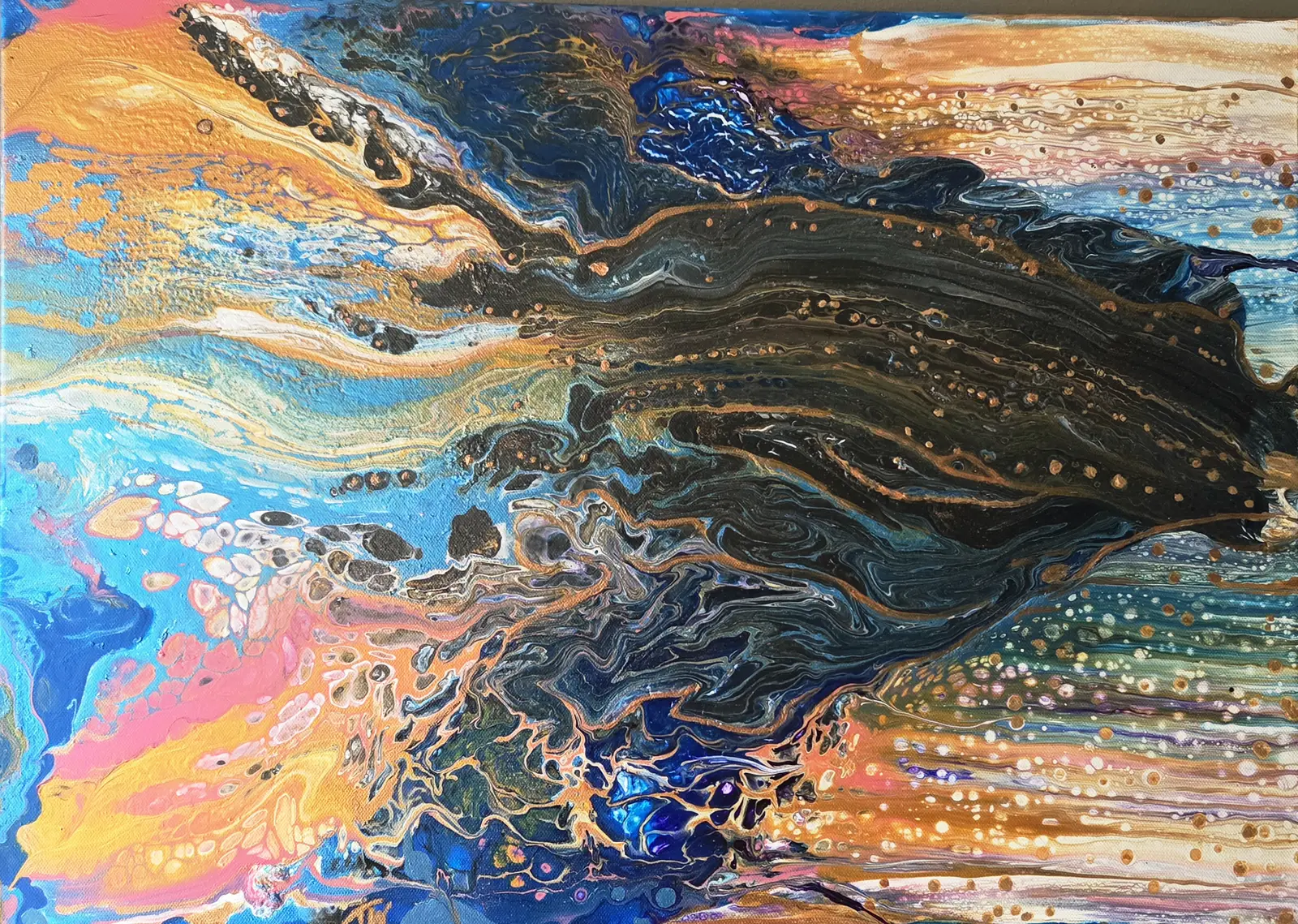 Akrylmålning Life in the ocean av Art_by_theresew Vesterlund