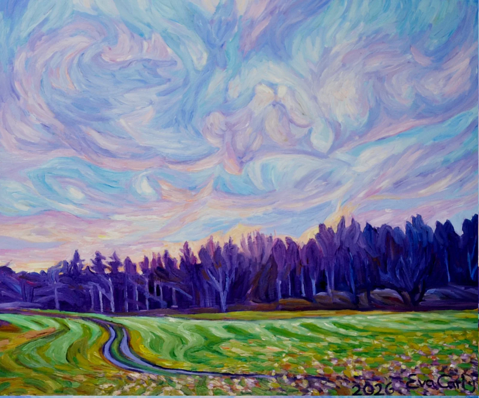 Oljemålning av Eva Carty