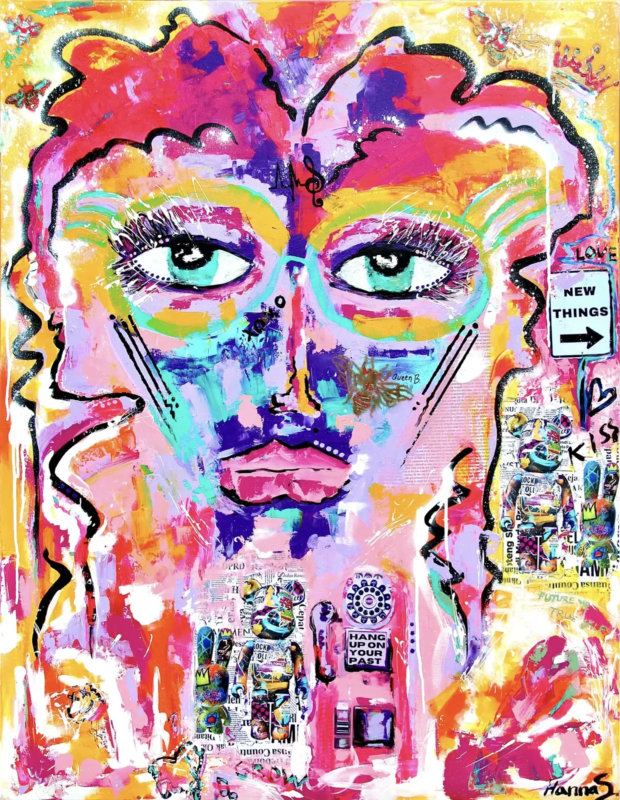 New Things New Me - Colorful Abstract Portrait av Hanna Sander