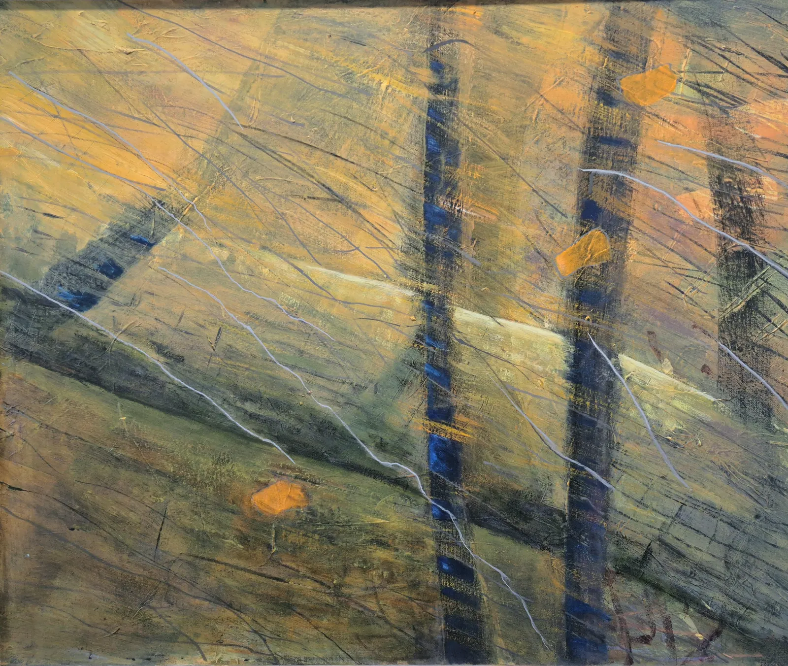 Akrylmålning Skogsupplevelse nr 4/ Forest experience av Margareta Josefsson