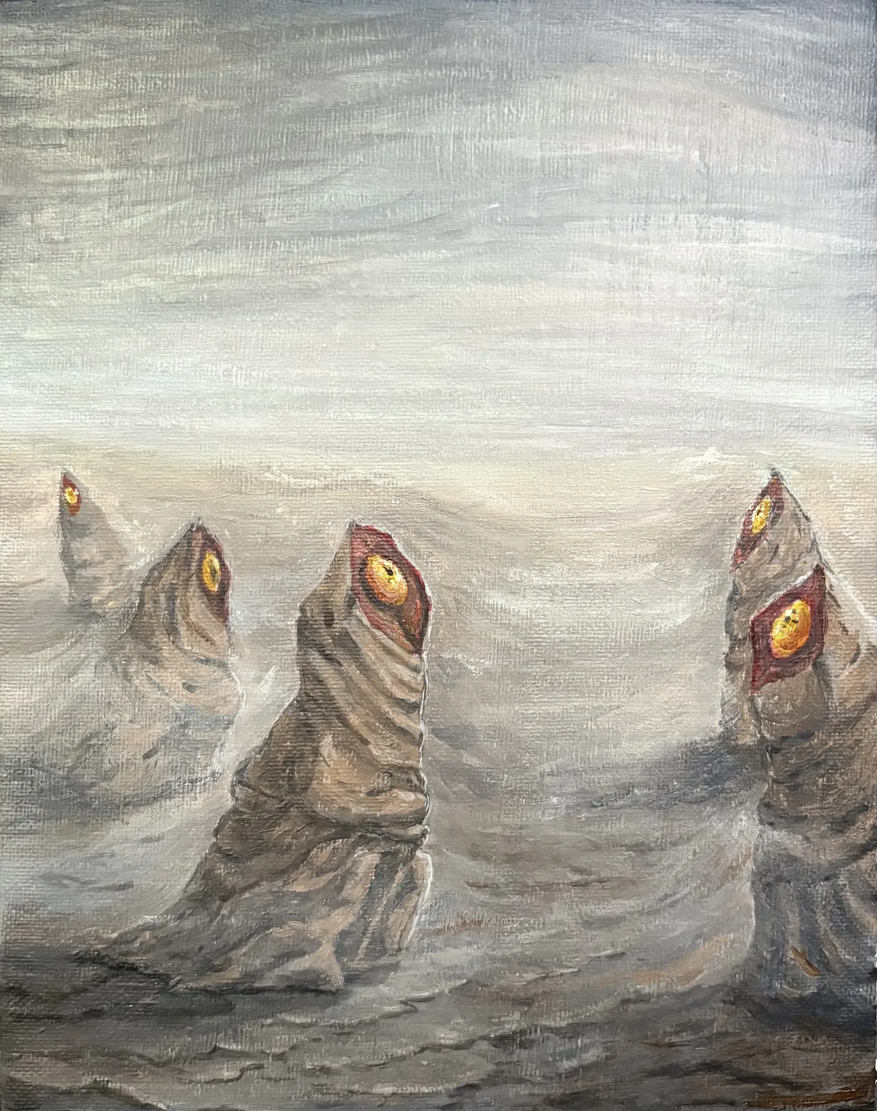 Akrylmålning De som ser i dimman av Max Fritjof