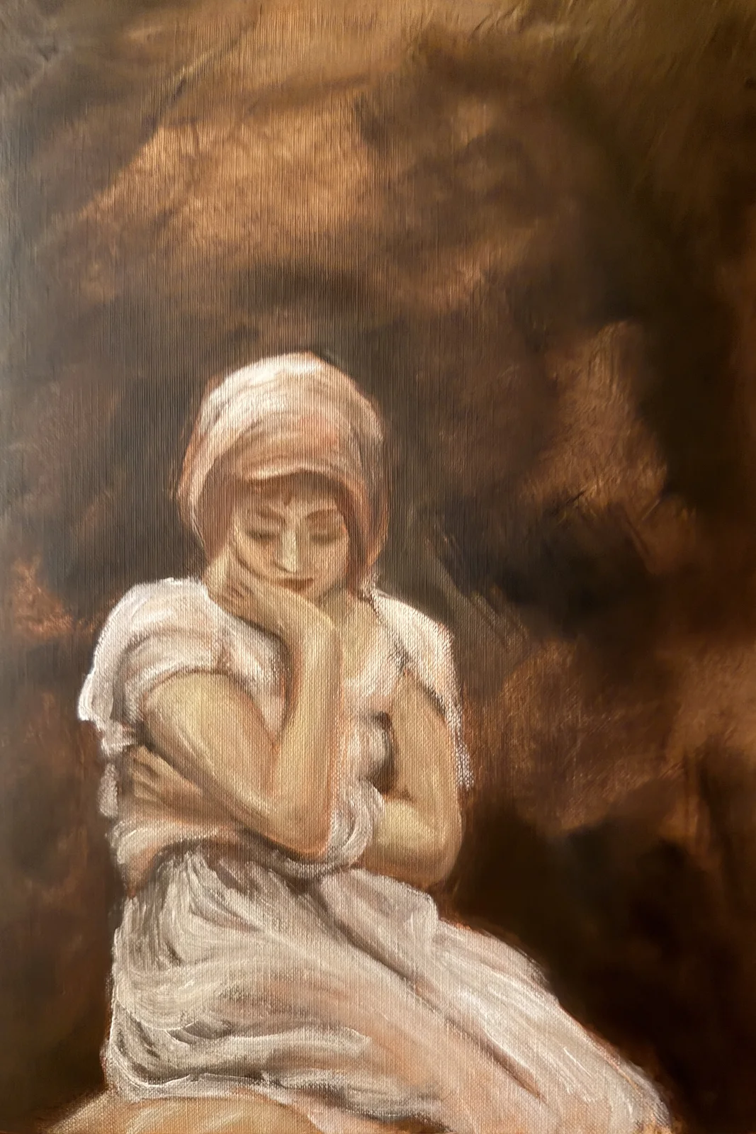 Oljemålning Solitude av Tuija Tudor