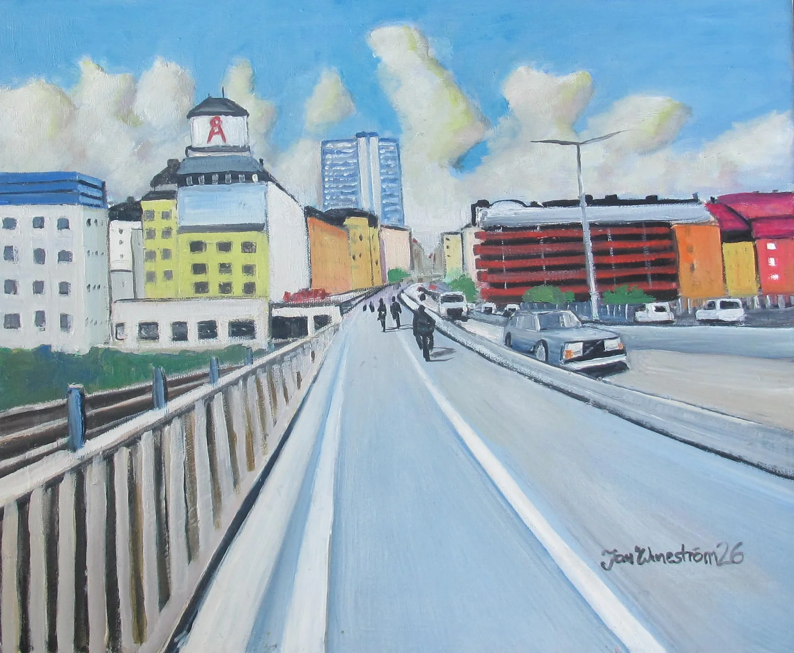 Oljemålning Skanstullsbron av Jan Wineström