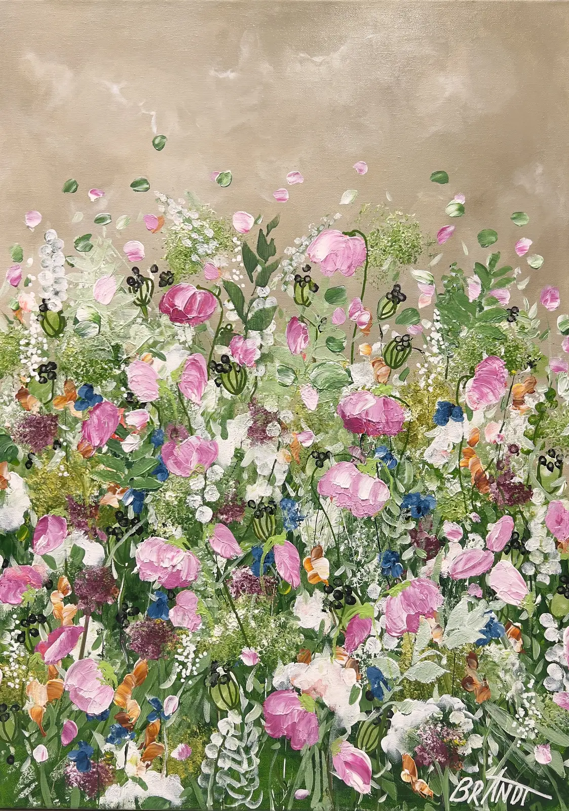 Akrylmålning HIDDEN GARDEN av Anna Artistockholm Brandt